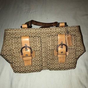 Authentic Coach Tan Handbag with dust bag